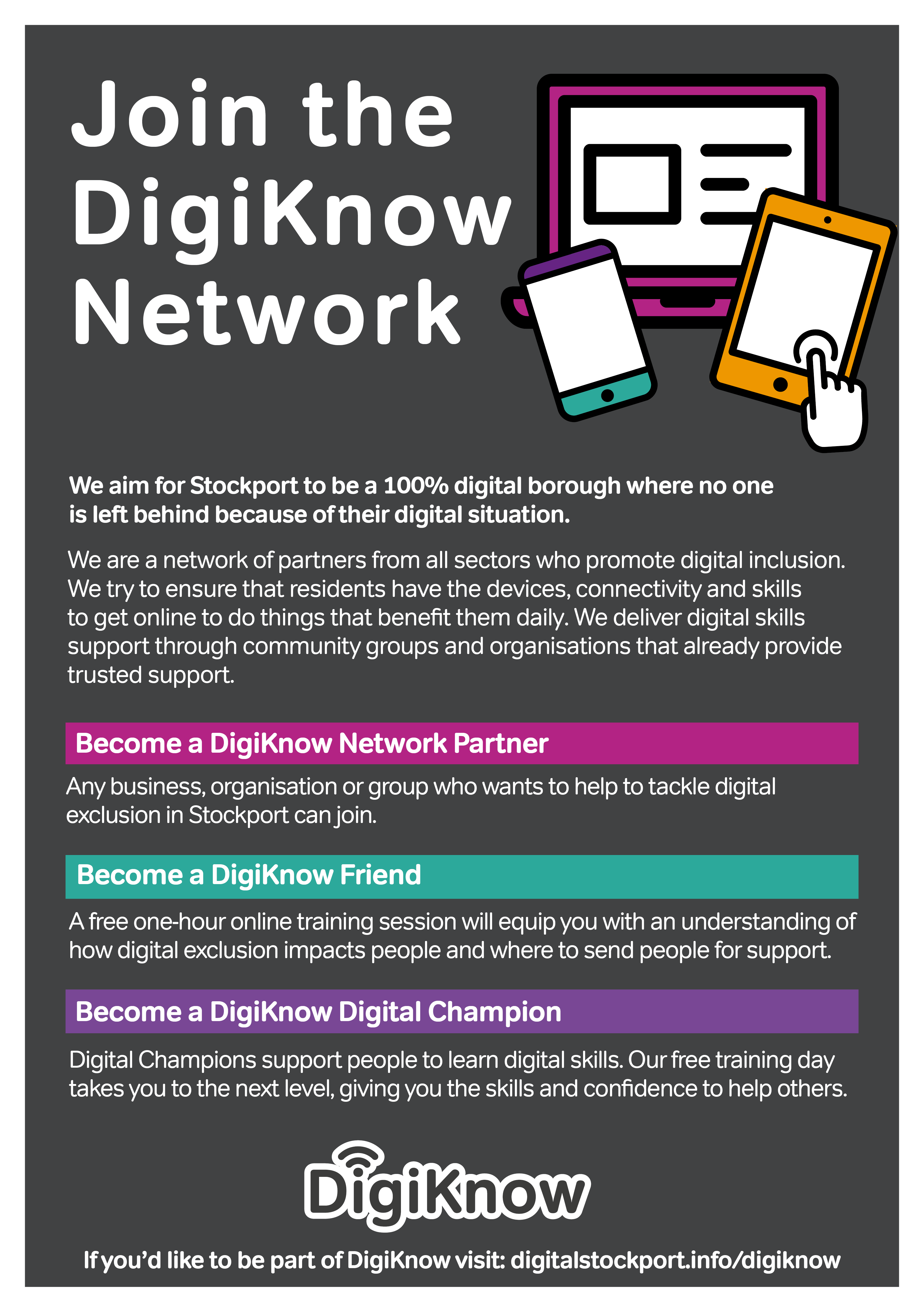 Join the DigiKnow Network flyer