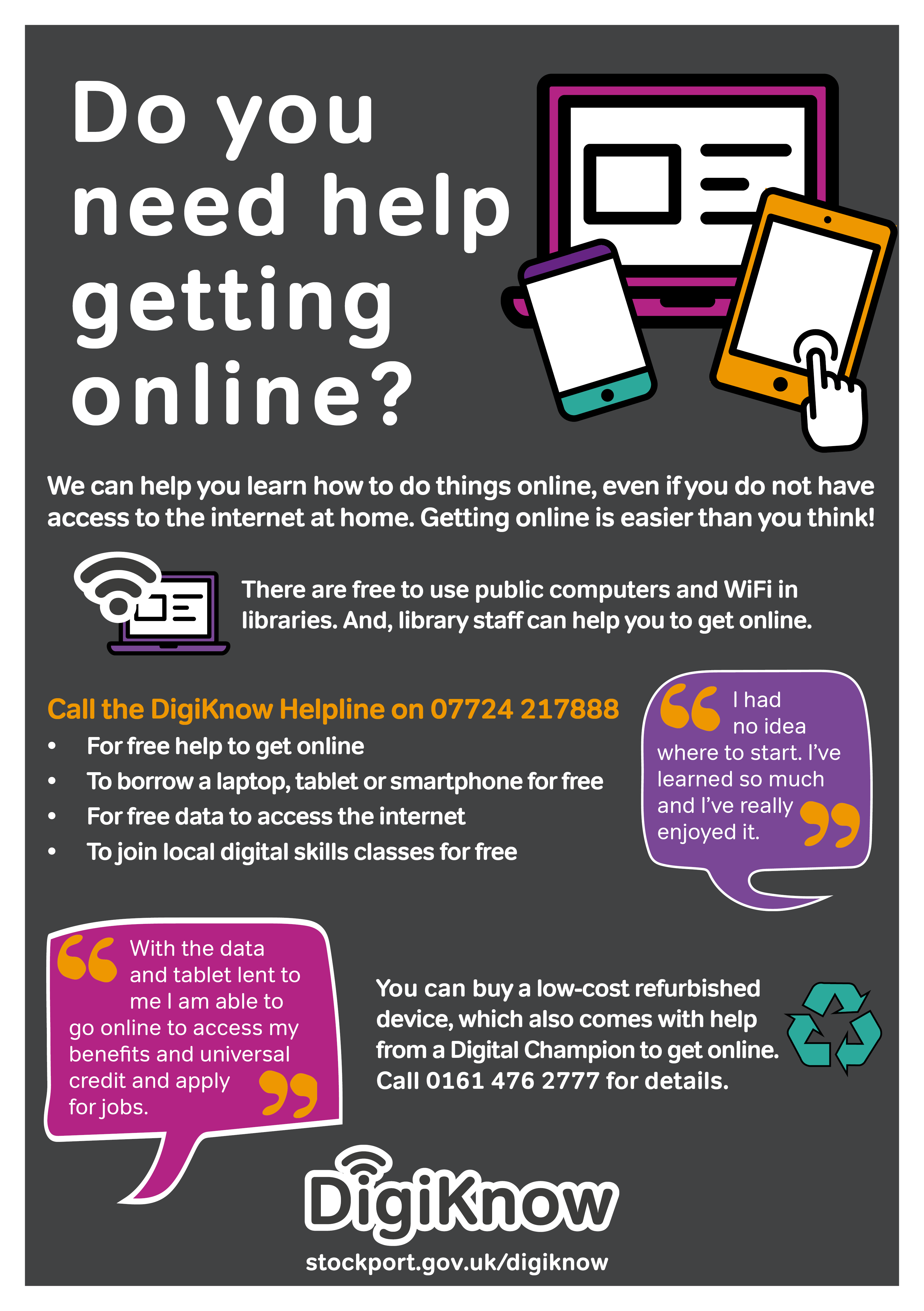 [Do you need help getting online] flyer