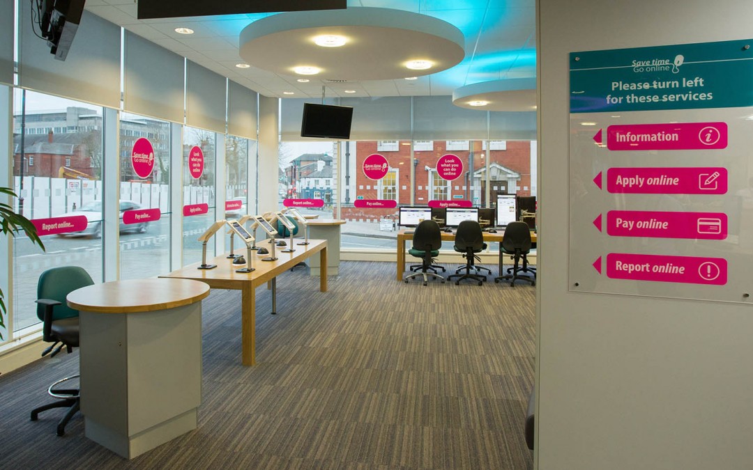 Transformation of our reception area encourages customers to self-serve