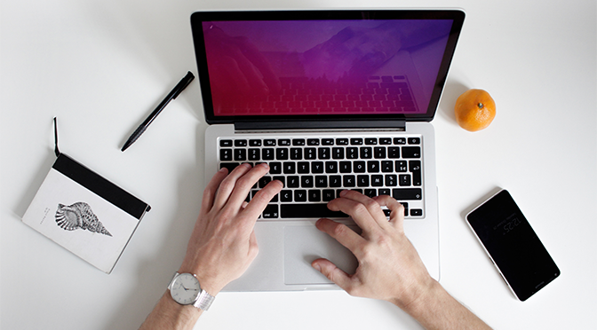 Hands on computer keyboard