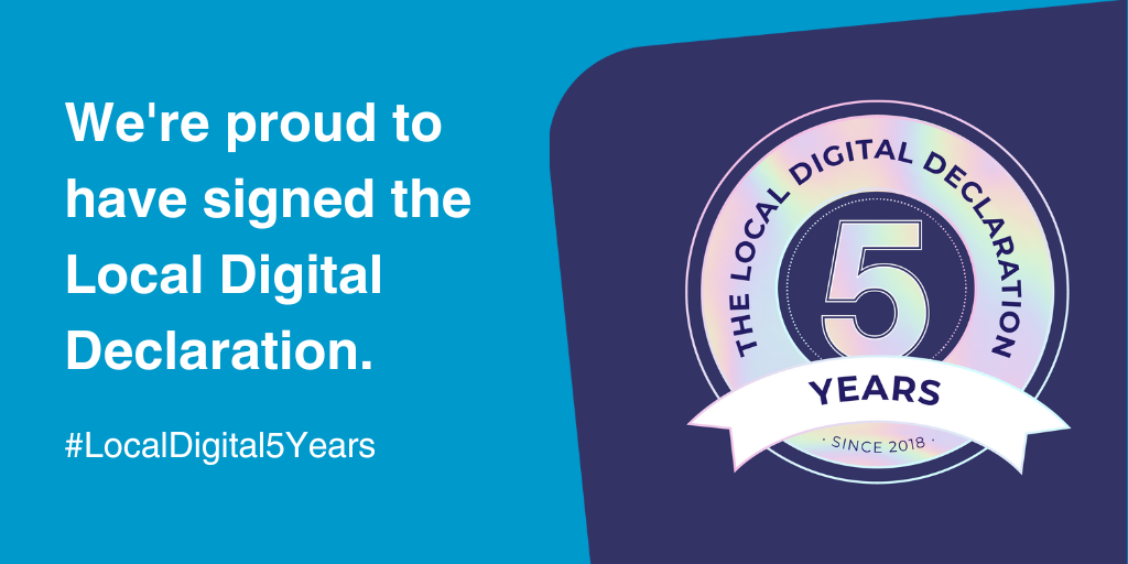 Graphic showing 5 years of local digital declaration